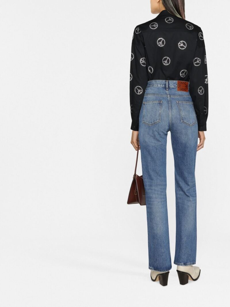 SANDRO high-waist straight-leg jeans