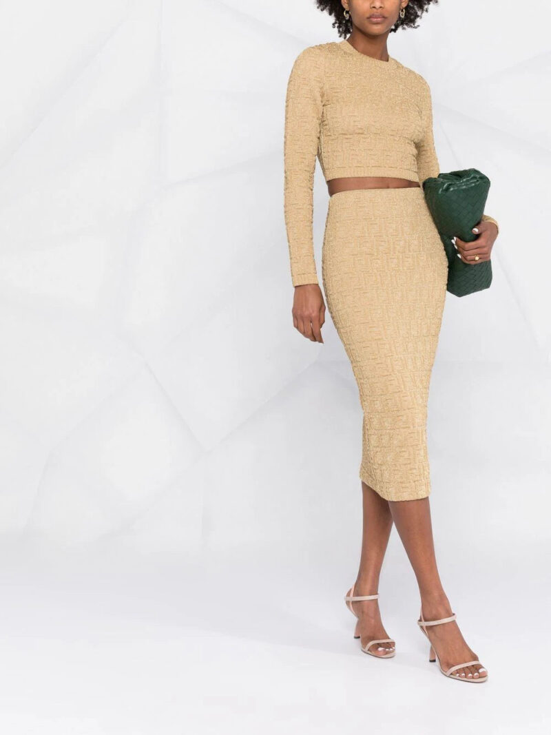 FENDI  FF-motif pencil skirt