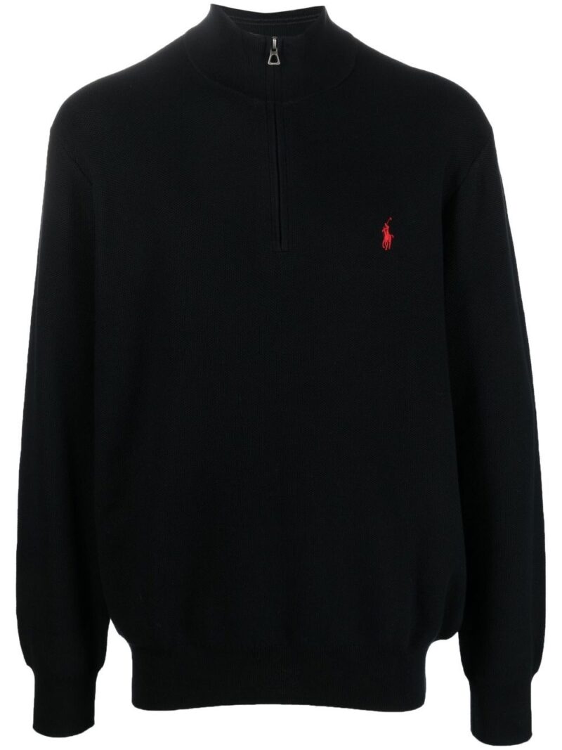 Polo Ralph Lauren  logo-embroidered zip-up sweatshirt