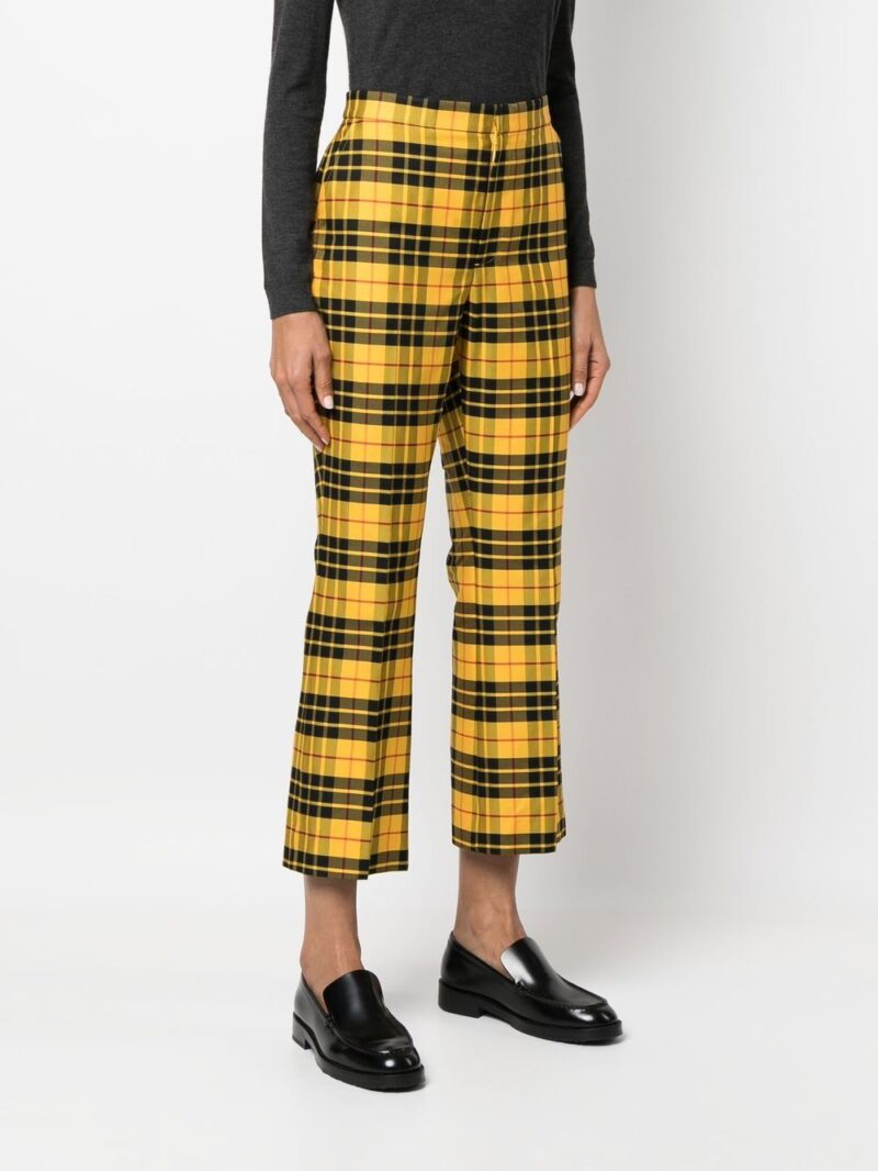 Polo Ralph Lauren  plaid-check cropped flared trousers