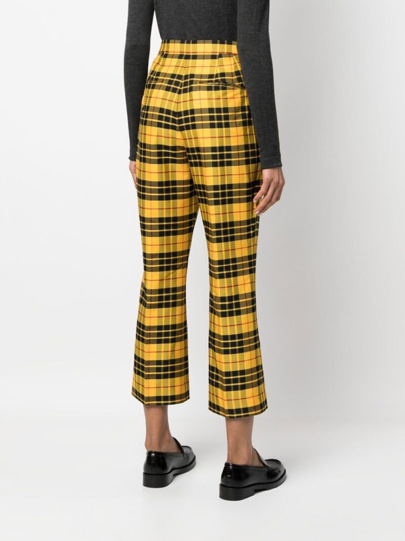 Polo Ralph Lauren  plaid-check cropped flared trousers
