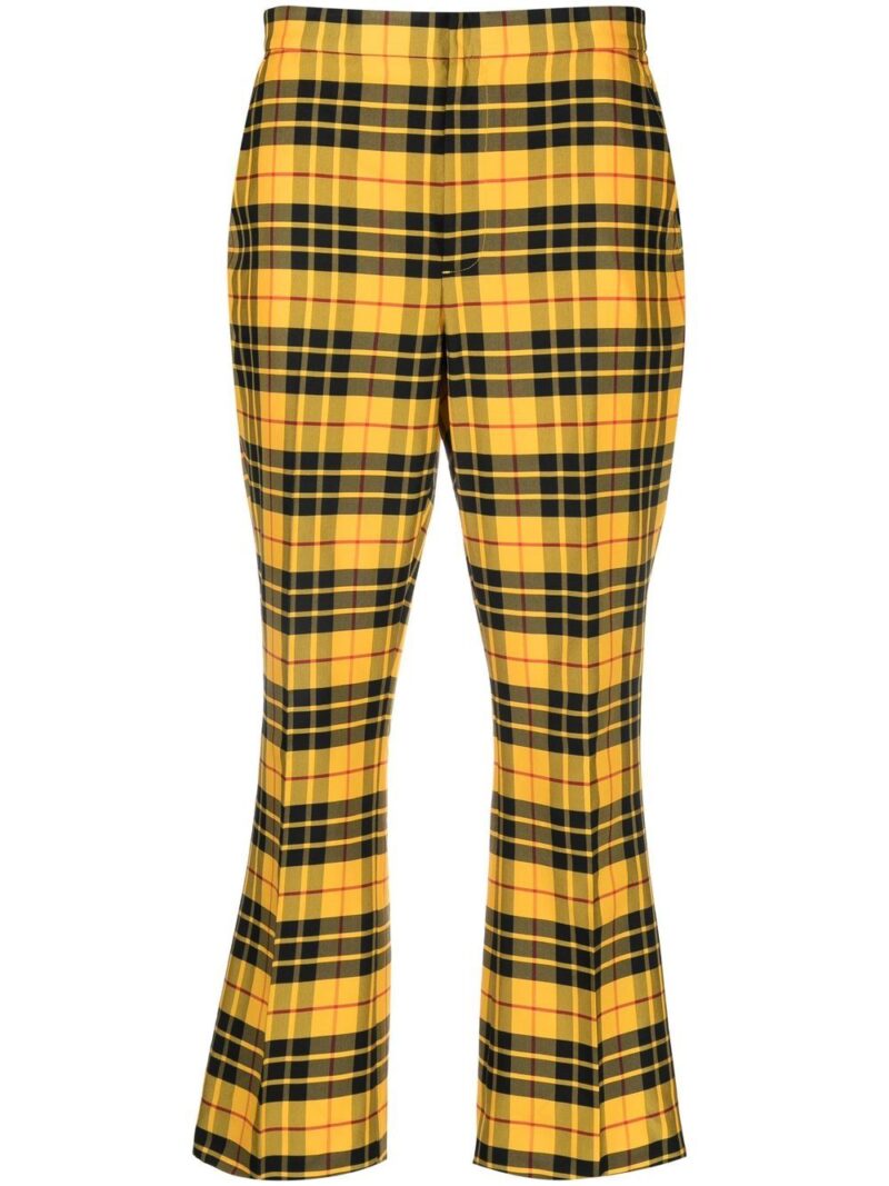 Polo Ralph Lauren  plaid-check cropped flared trousers