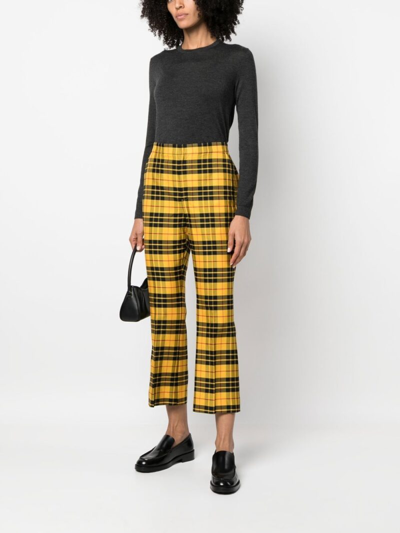 Polo Ralph Lauren  plaid-check cropped flared trousers