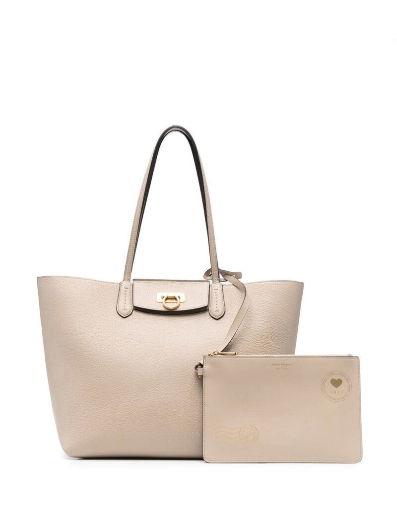Ferragamo  Gancini leather tote bag