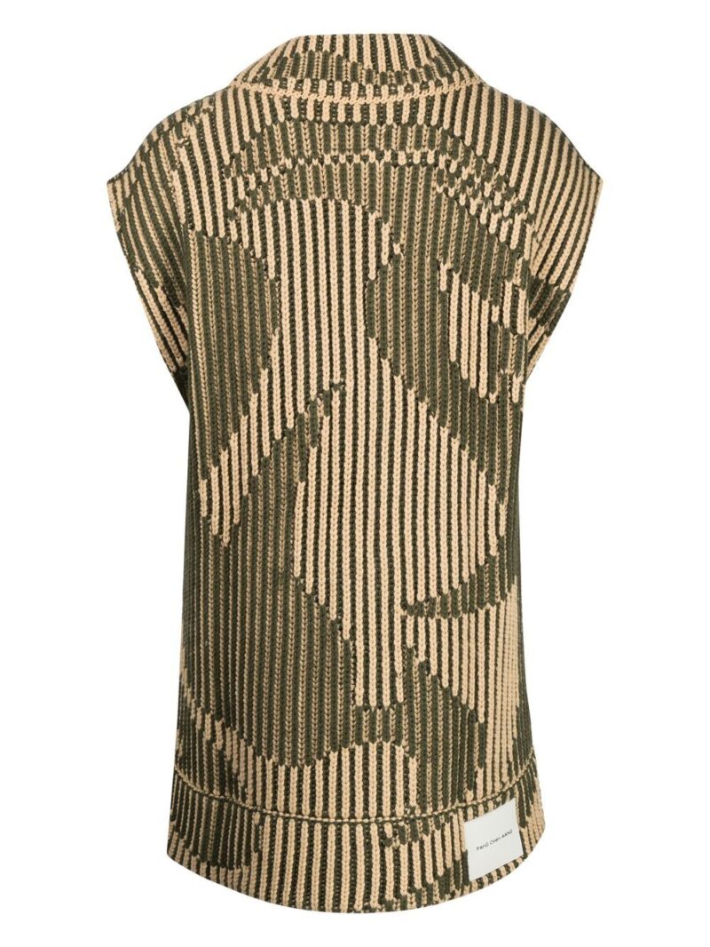Feng Chen Wang purl-knit V-neck vest