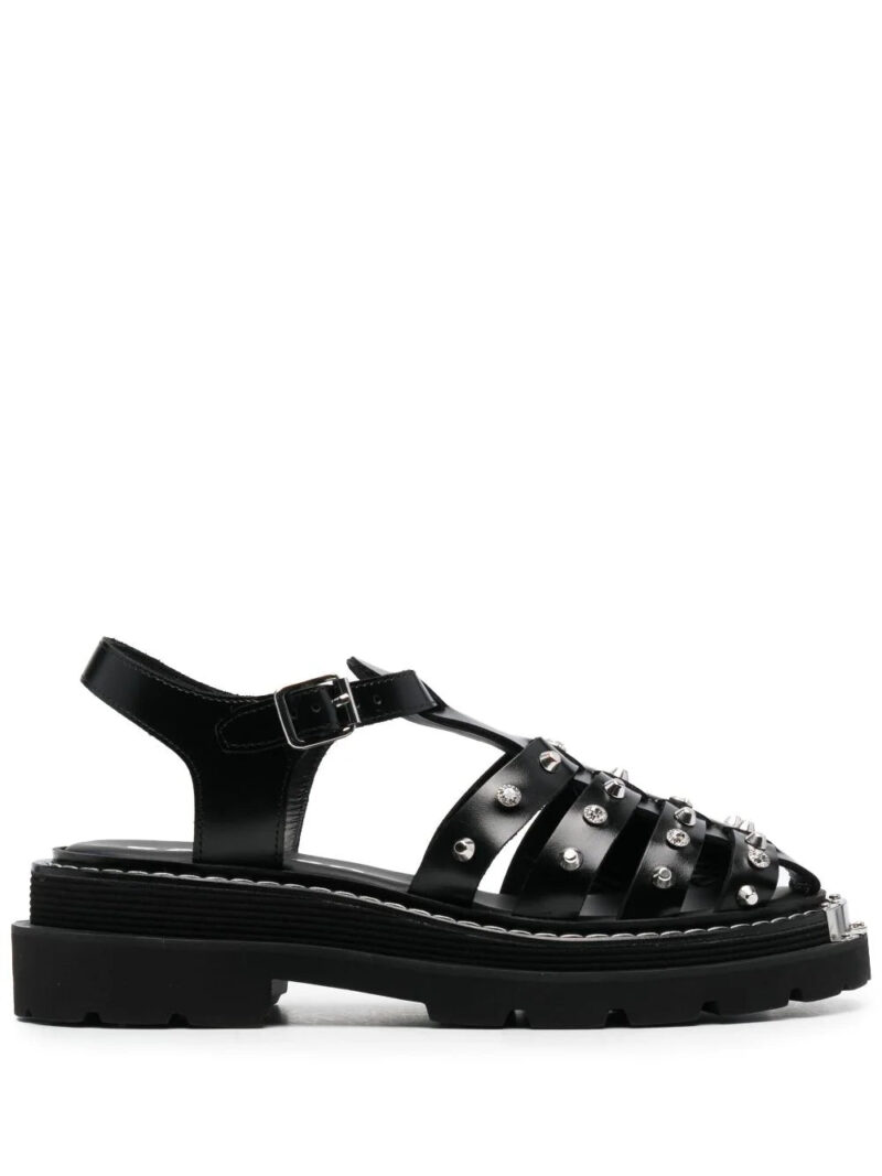 SANDRO  Lys studded leather cage sandals