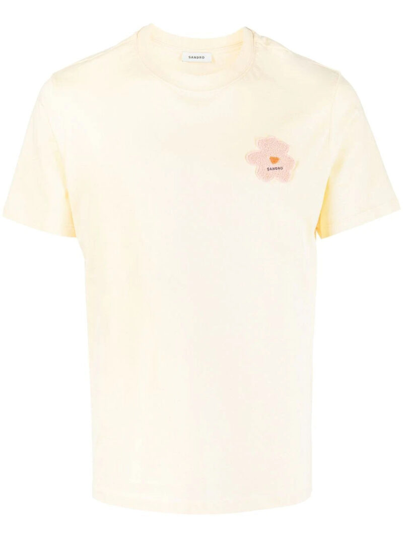 SANDRO  Flower short-sleeve T-shirt