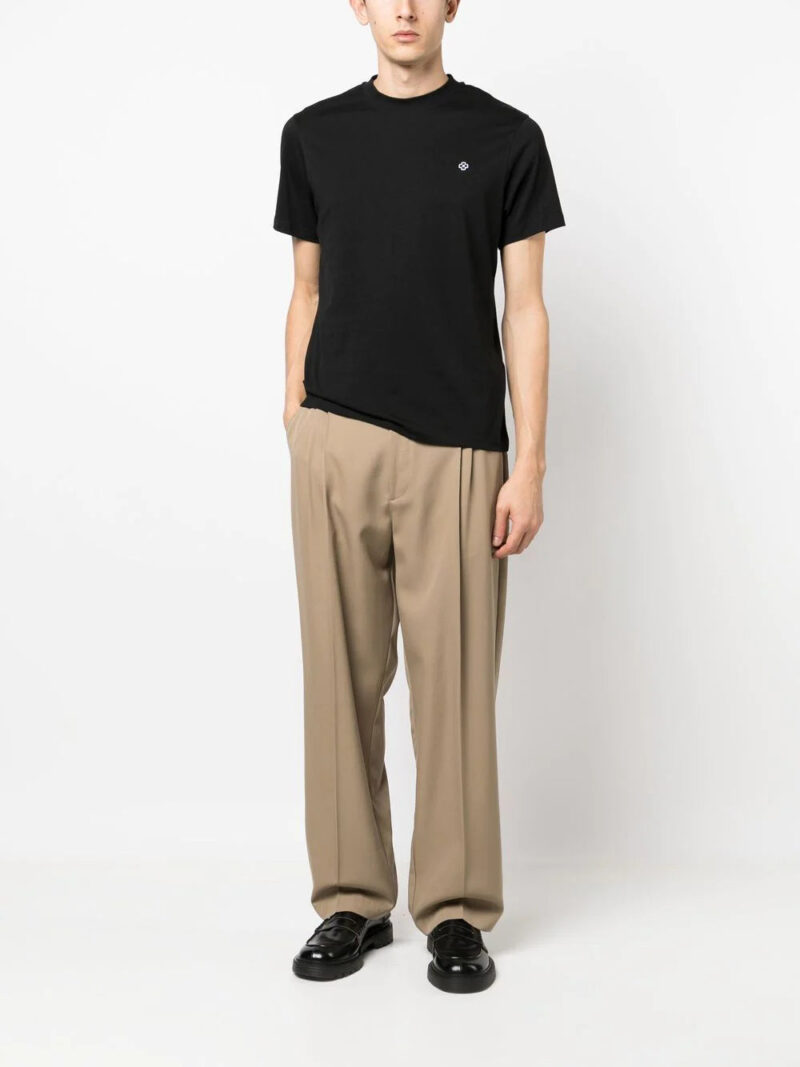SANDRO  Cross-embroidered short-sleeve T-shirt
