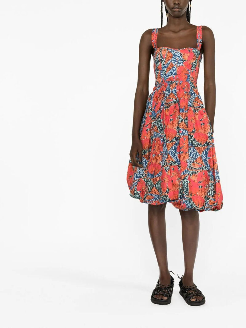 Ulla Johnson  graphic-print sweetheart neck dress