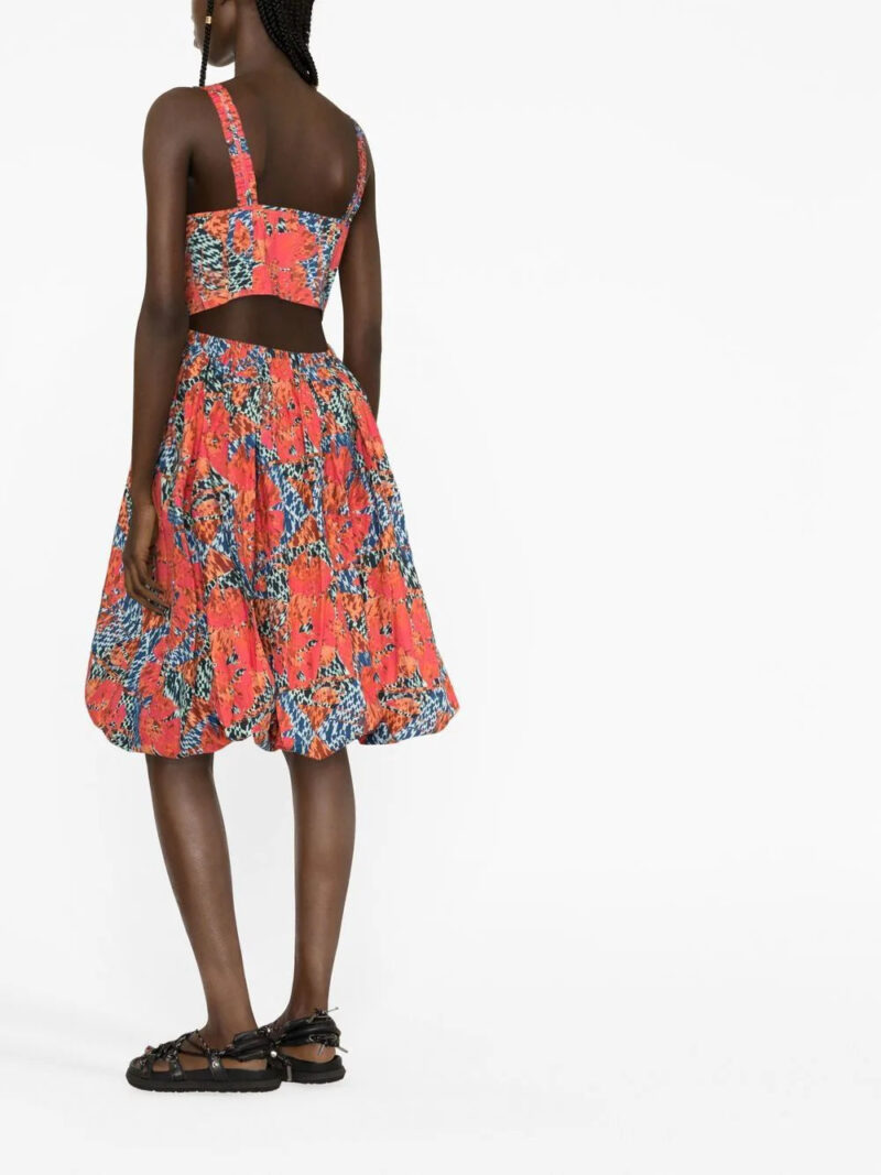 Ulla Johnson  graphic-print sweetheart neck dress