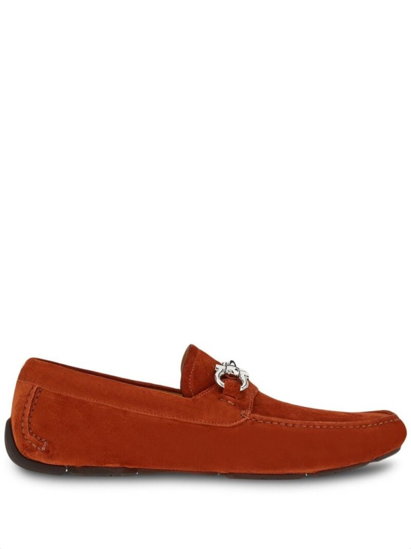 Ferragamo  Gancini-plaque suede loafers