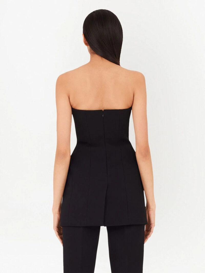 Ferragamo  circle-print strapless fitted top