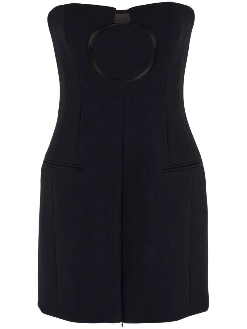 Ferragamo  circle-print strapless fitted top