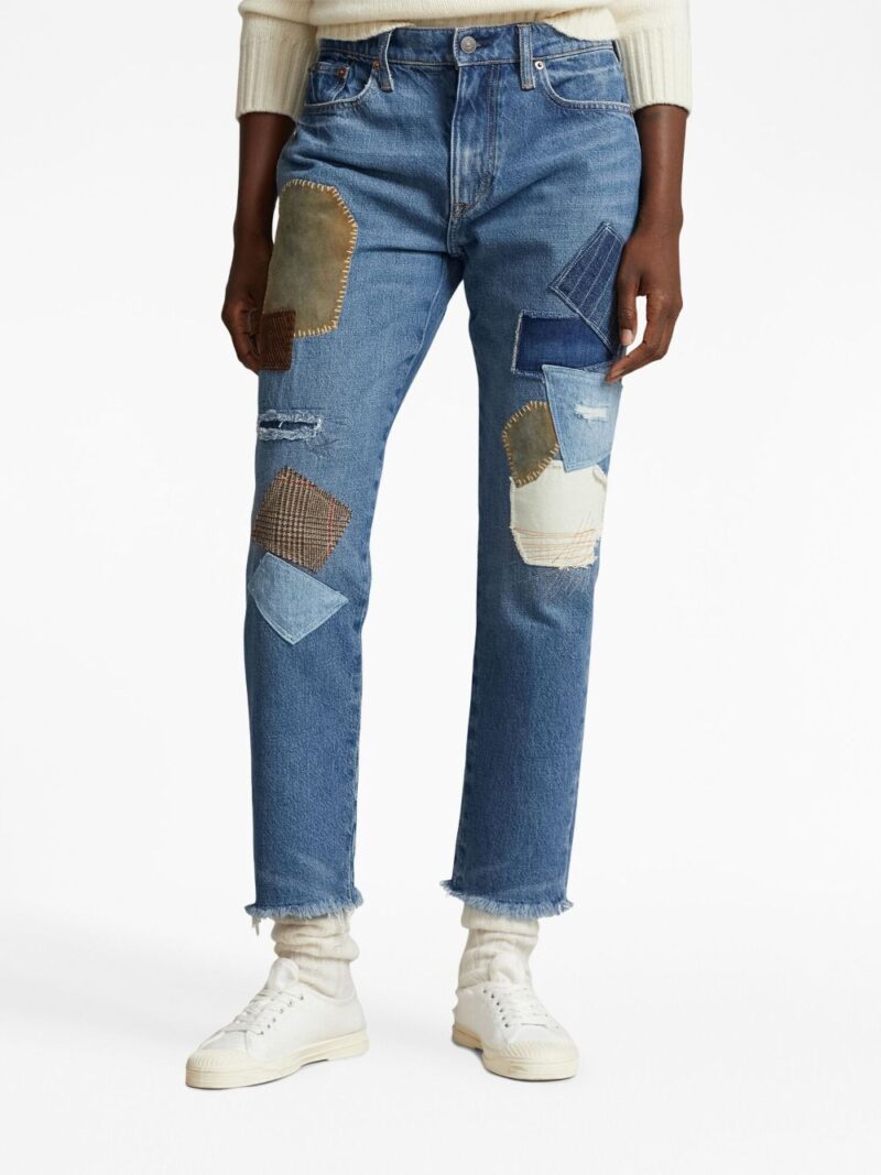 Polo Ralph Lauren  patchwork-design cropped jeans
