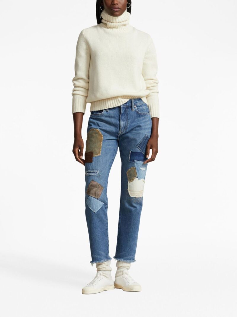 Polo Ralph Lauren  patchwork-design cropped jeans