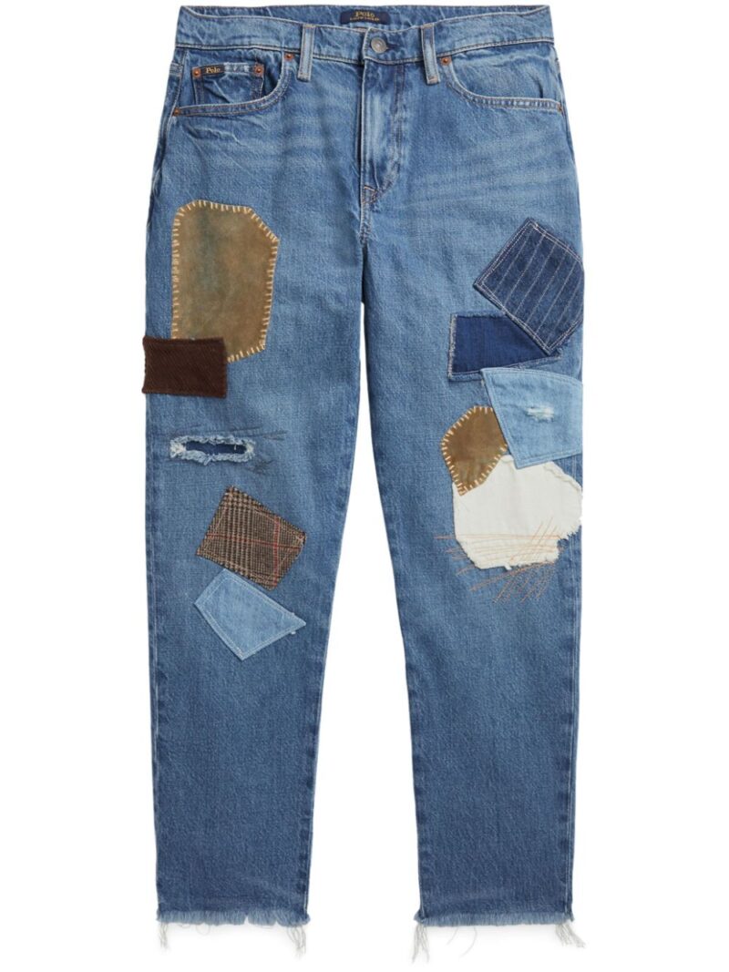 Polo Ralph Lauren  patchwork-design cropped jeans