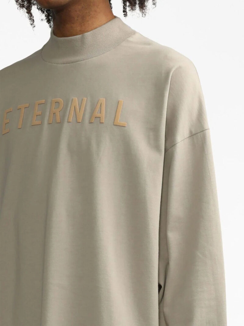 Fear Of God  logo-embroidered long-sleeved cotton sweatshirt