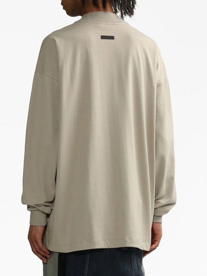 Fear Of God  logo-embroidered long-sleeved cotton sweatshirt