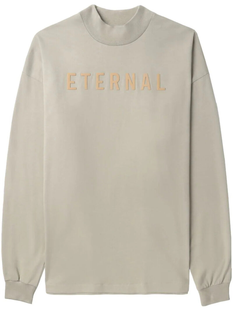 Fear Of God  logo-embroidered long-sleeved cotton sweatshirt