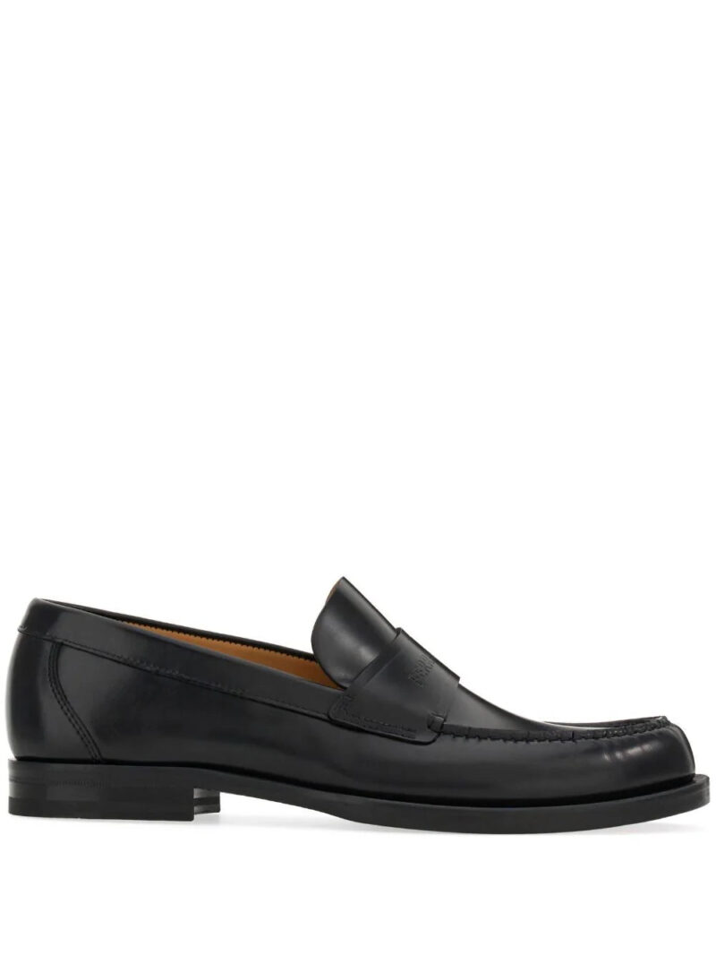 Ferragamo  logo-embossed leather loafers