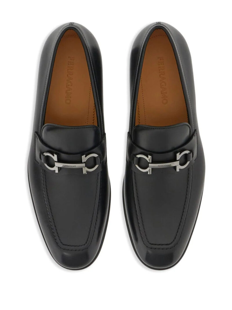 Ferragamo Gancini-buckle penny-slot loafers