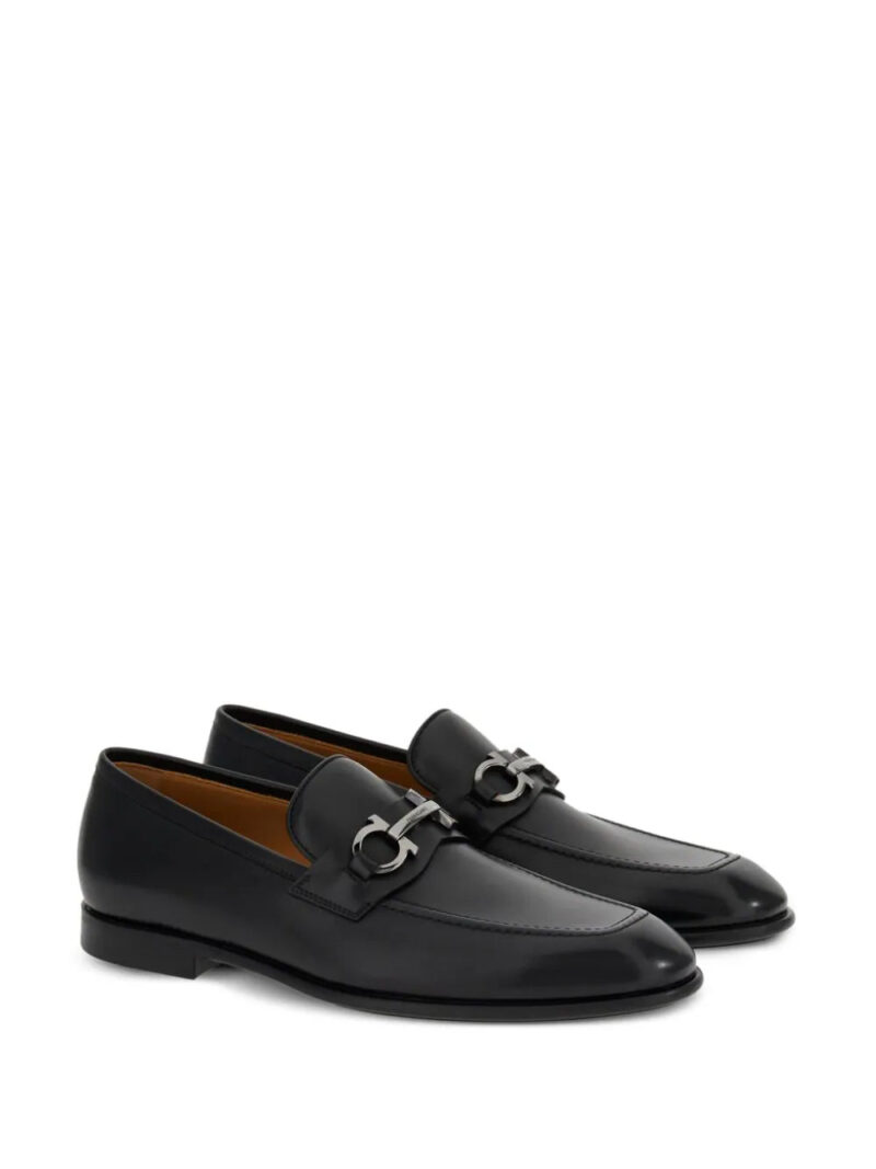 Ferragamo Gancini-buckle penny-slot loafers