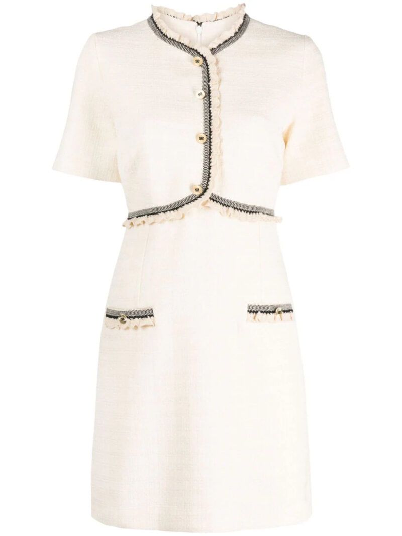 SANDRO  Nava tweed short-sleeve minidress