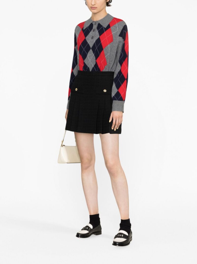 SANDRO high-waisted pleated miniskirt