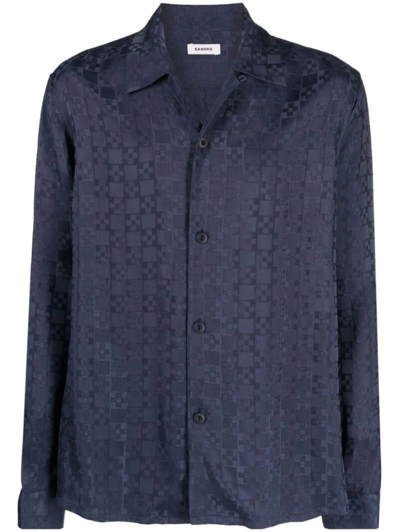SANDRO  patterned jacquard shirt