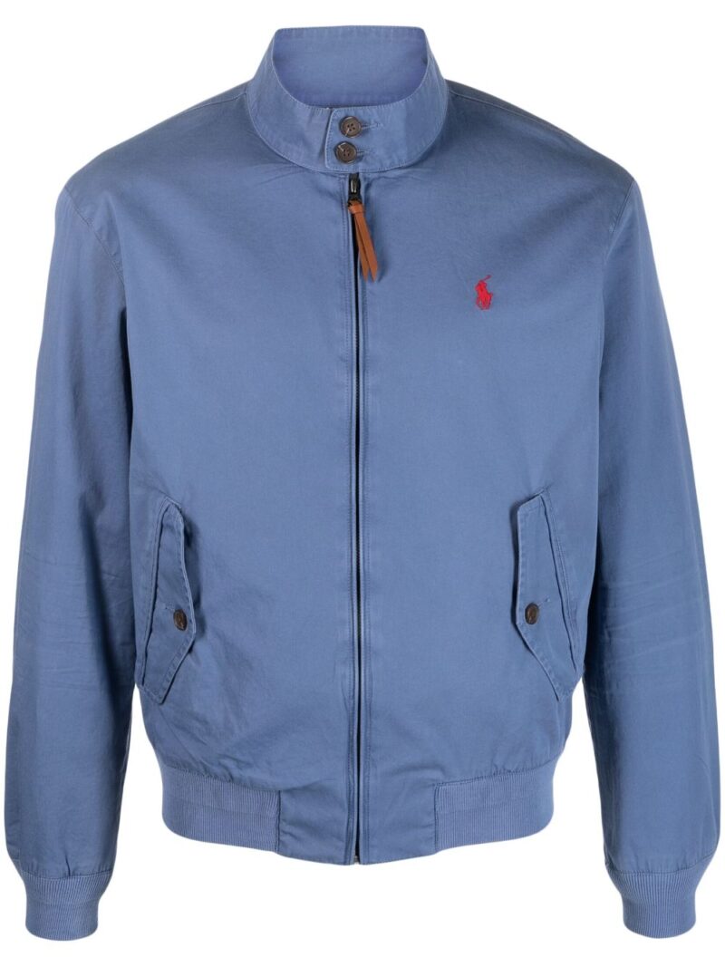 Polo Ralph Lauren  logo-embroidered zip-up bomber jacket