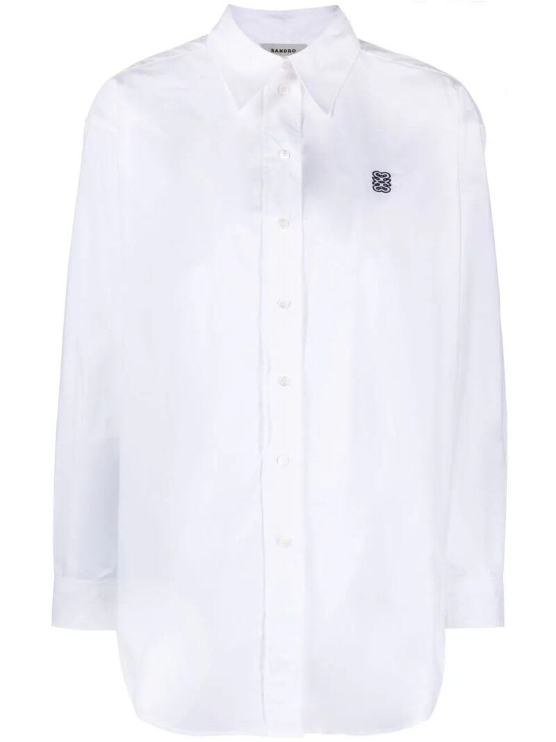 SANDRO  pearl-buttons cotton shirt