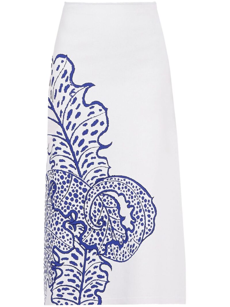 Ferragamo  graphic-print jacquard flared skirt