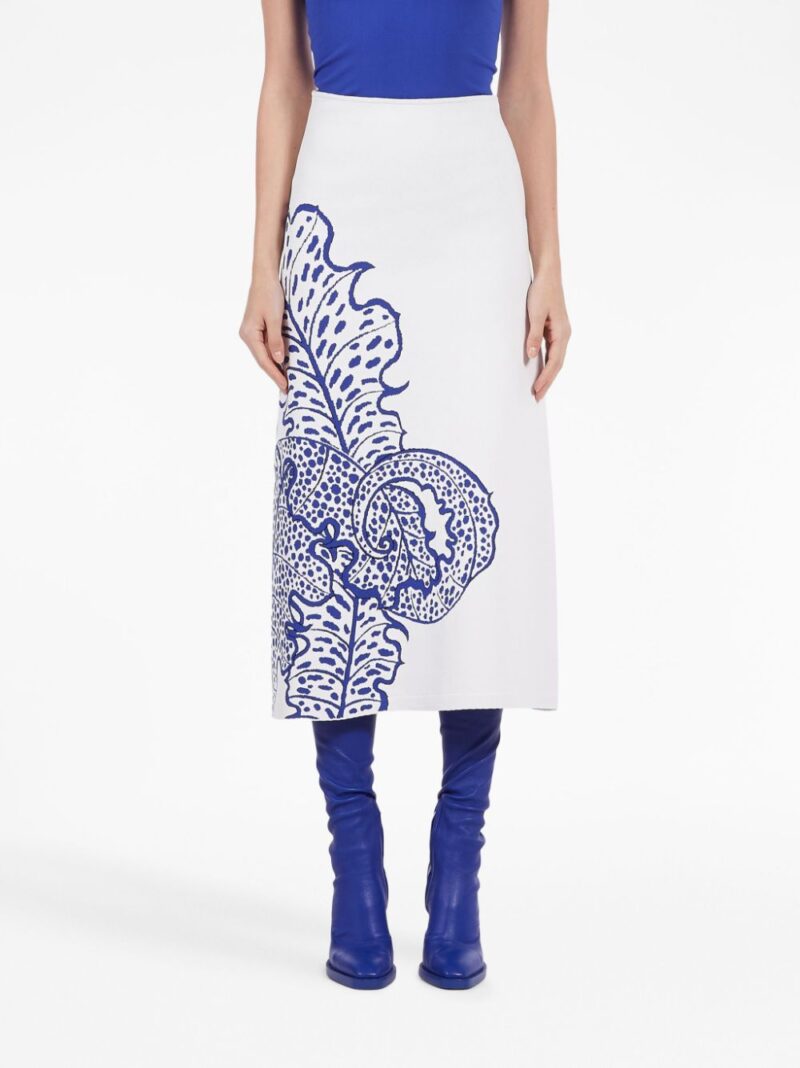 Ferragamo  graphic-print jacquard flared skirt
