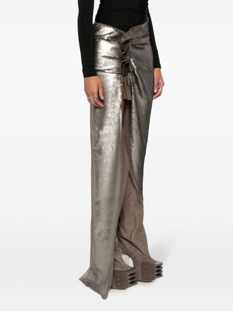Rick Owens  sequinned side-slit skirt