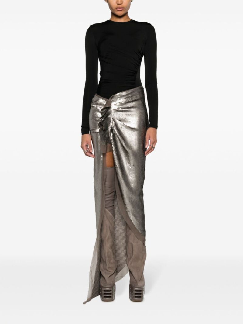 Rick Owens  sequinned side-slit skirt