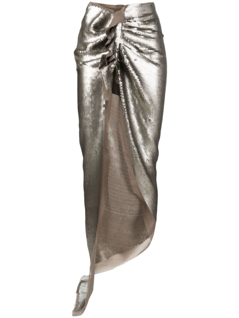 Rick Owens  sequinned side-slit skirt