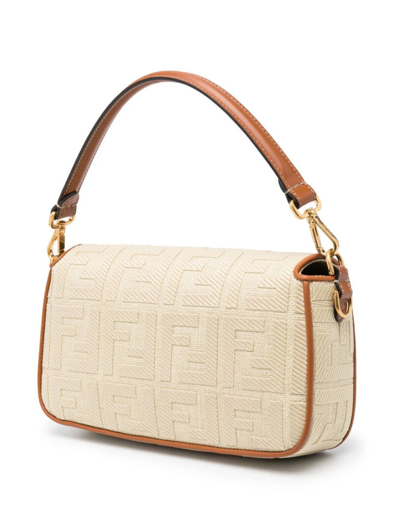FENDI  Baguette FF-embroidery crossbody bag