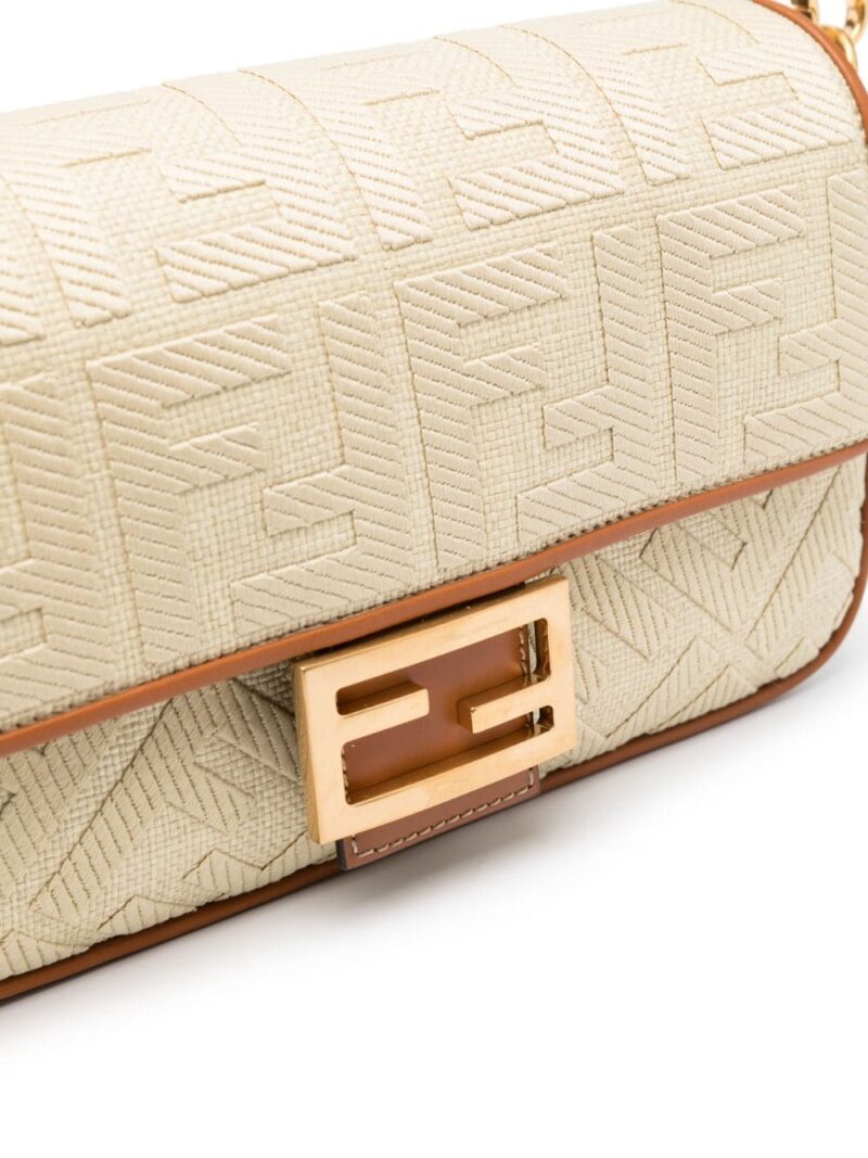FENDI  Baguette FF-embroidery crossbody bag