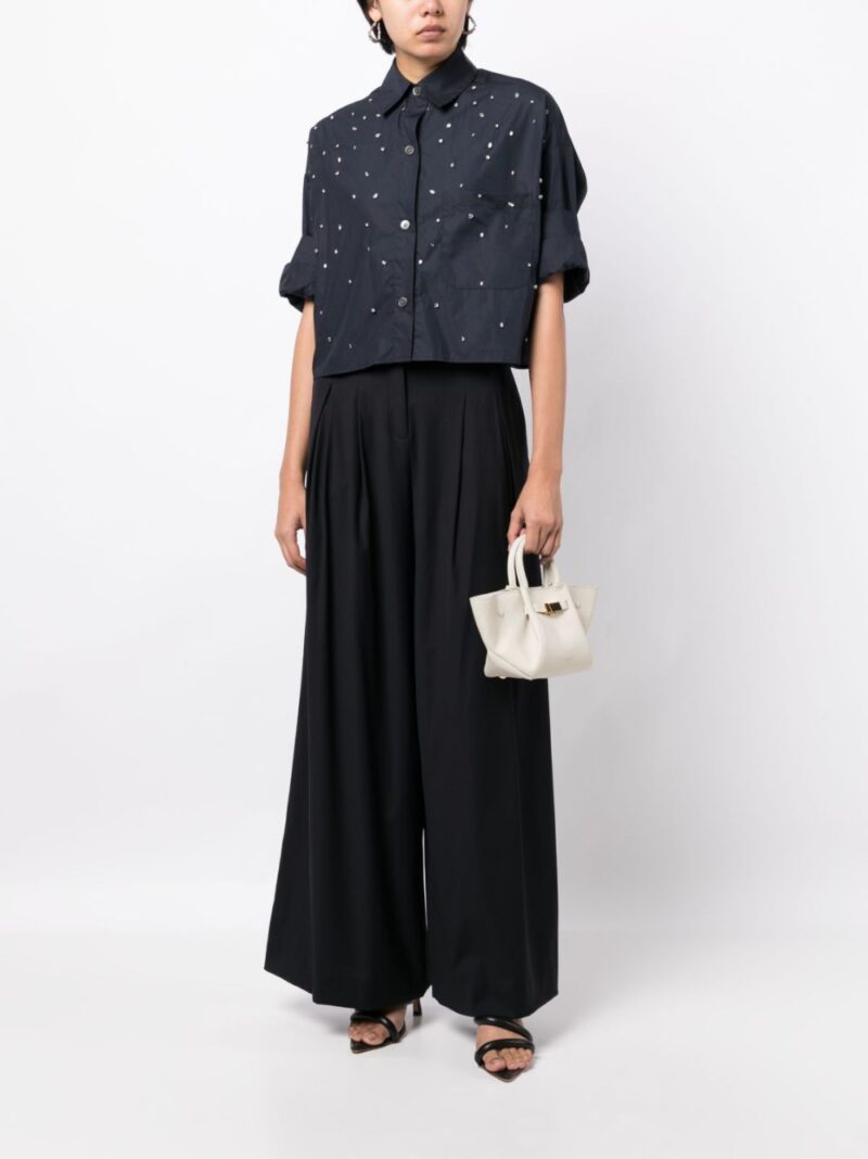 TWP  pressed-crease palazzo trousers