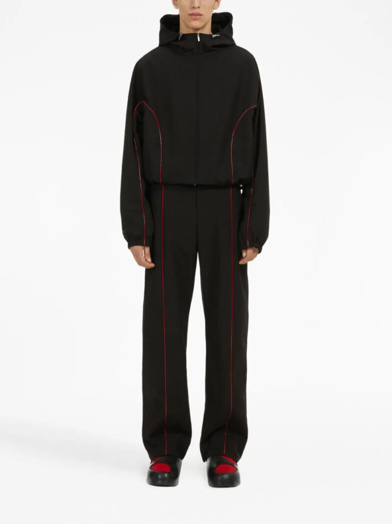 Ferragamo  contrast-piping drawstring lightweight jacket