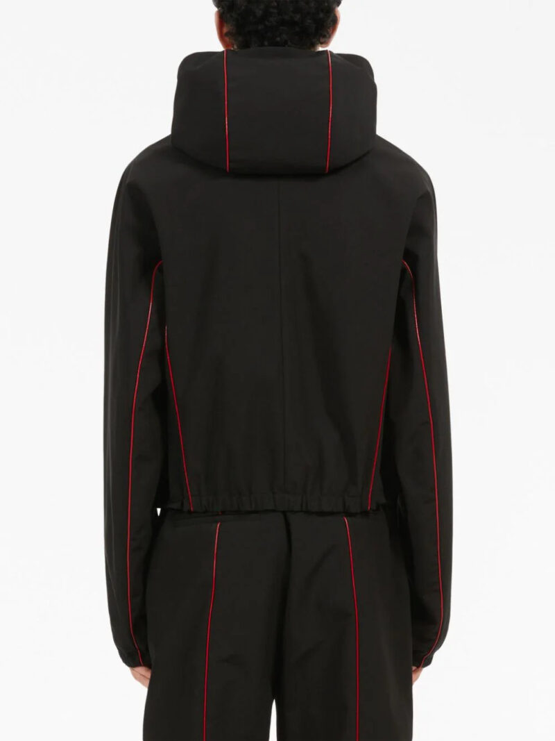 Ferragamo  contrast-piping drawstring lightweight jacket