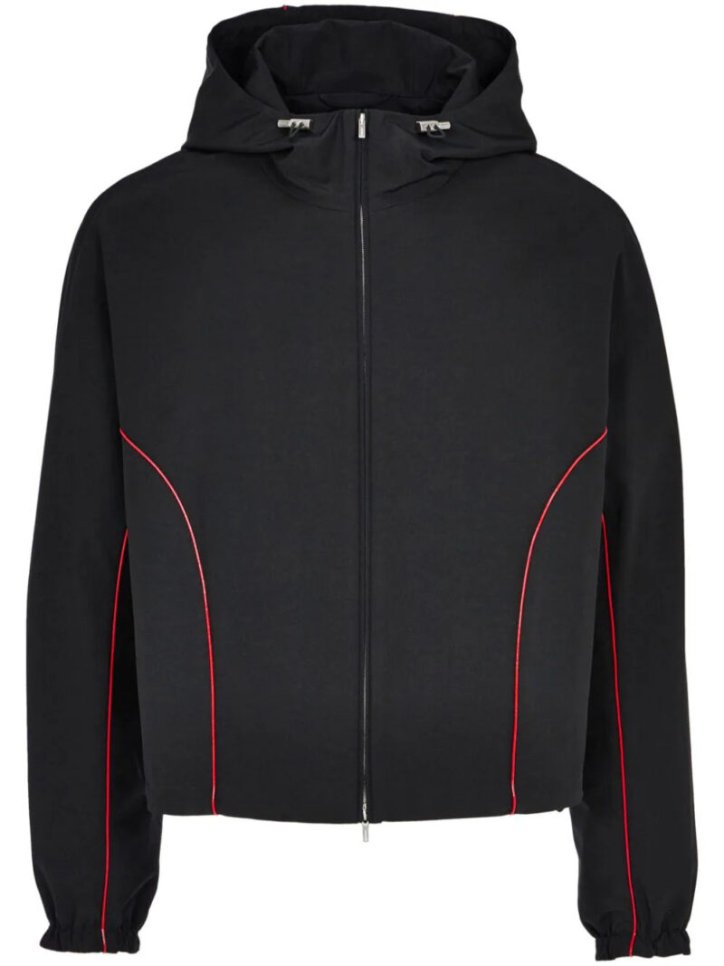 Ferragamo  contrast-piping drawstring lightweight jacket