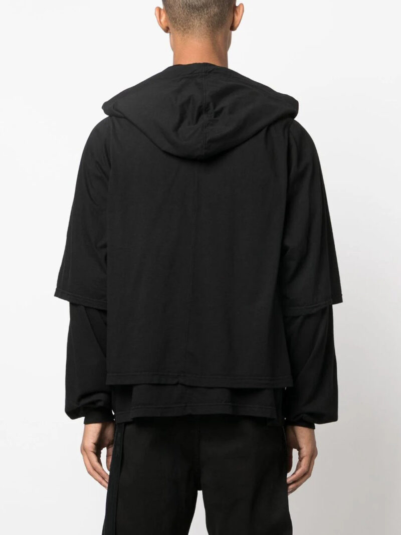 Rick Owens DRKSHDW  Hustler double-layer cotton hoodie
