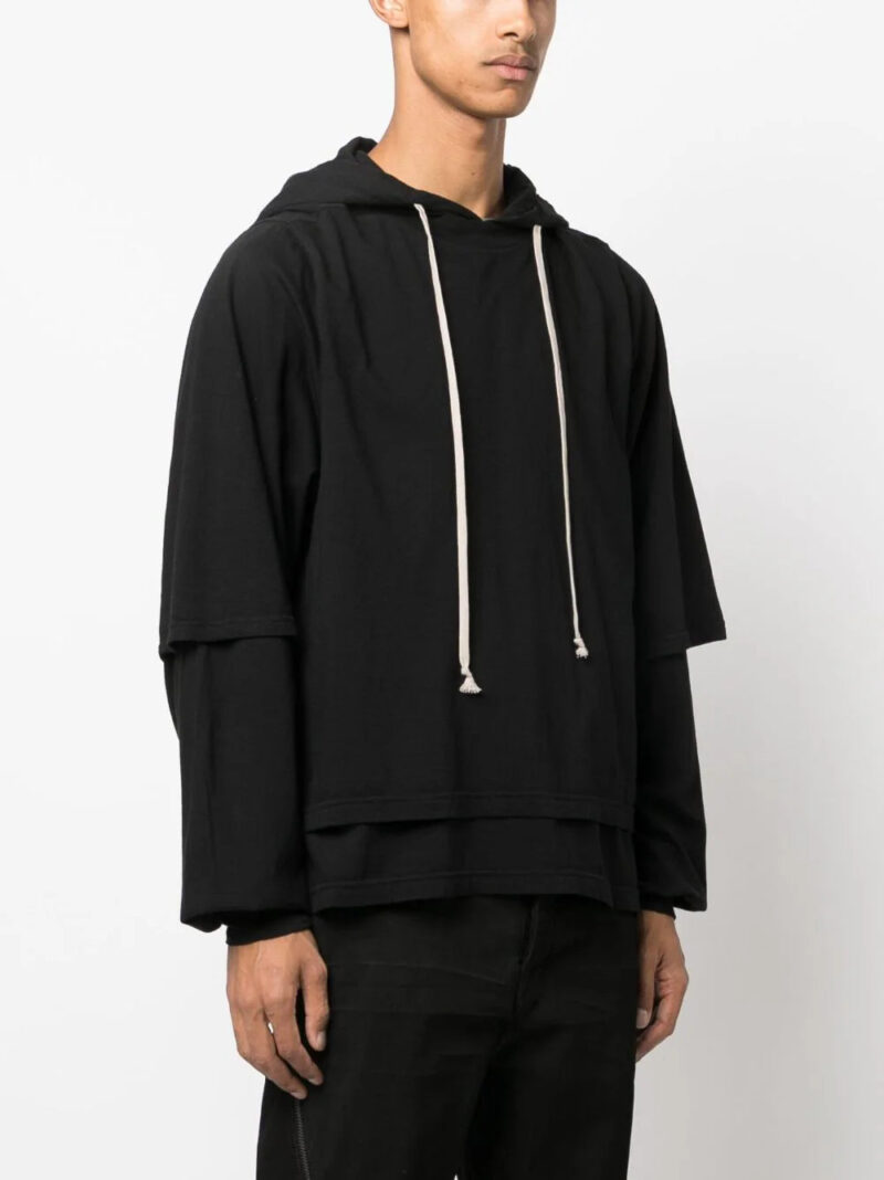 Rick Owens DRKSHDW  Hustler double-layer cotton hoodie