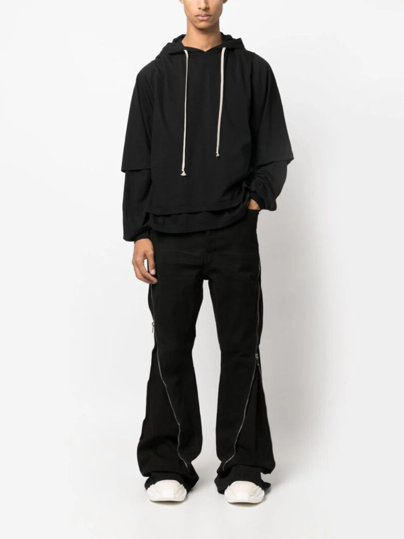 Rick Owens DRKSHDW  Hustler double-layer cotton hoodie
