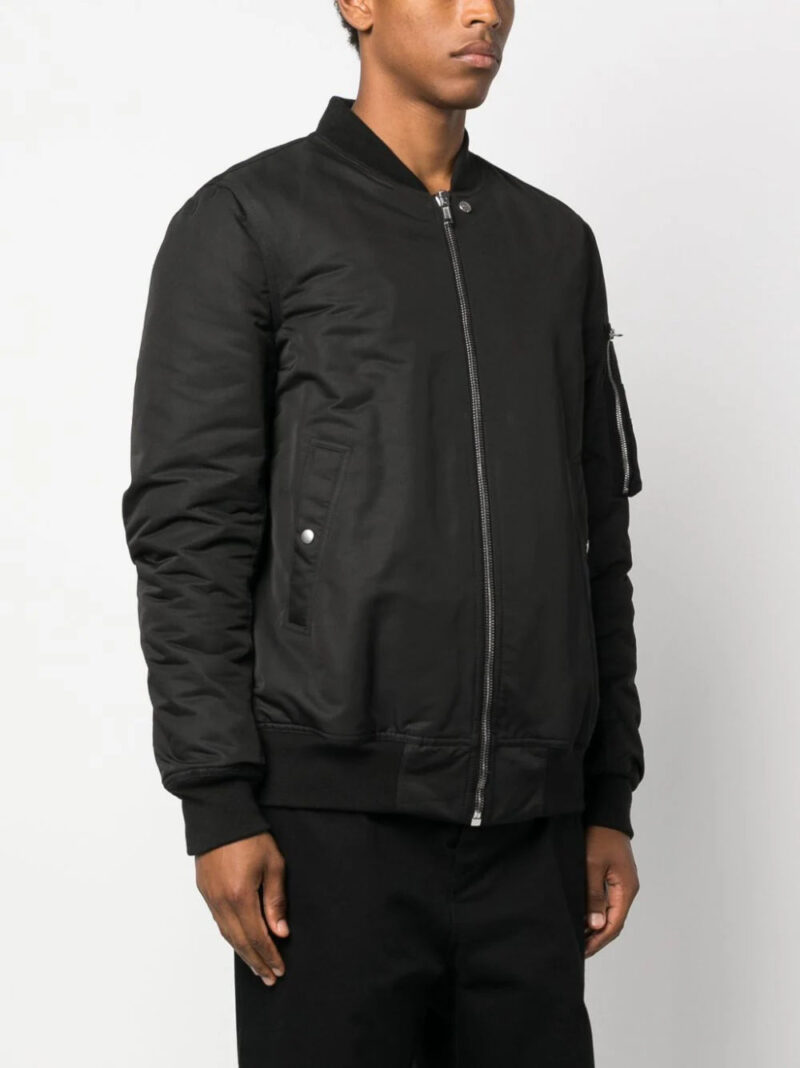 Rick Owens  baseball-collar wool bomber jacket