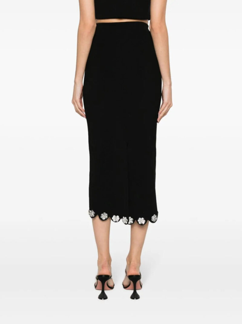 SANDRO  floral-appliqué pencil midi skirt