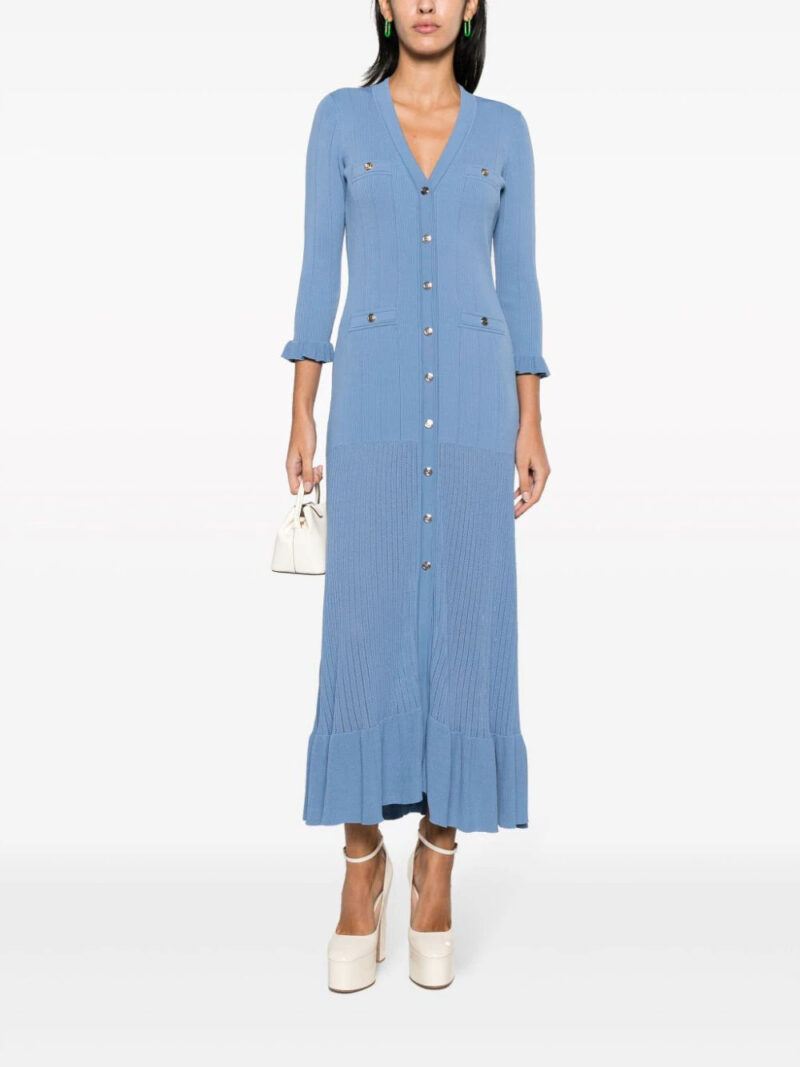 SANDRO  ribbed knit midi dress