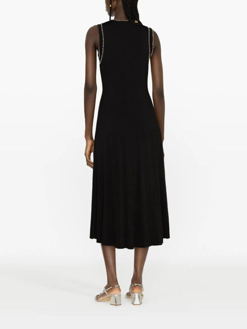 SANDRO  faux pearl-embellished midi dress