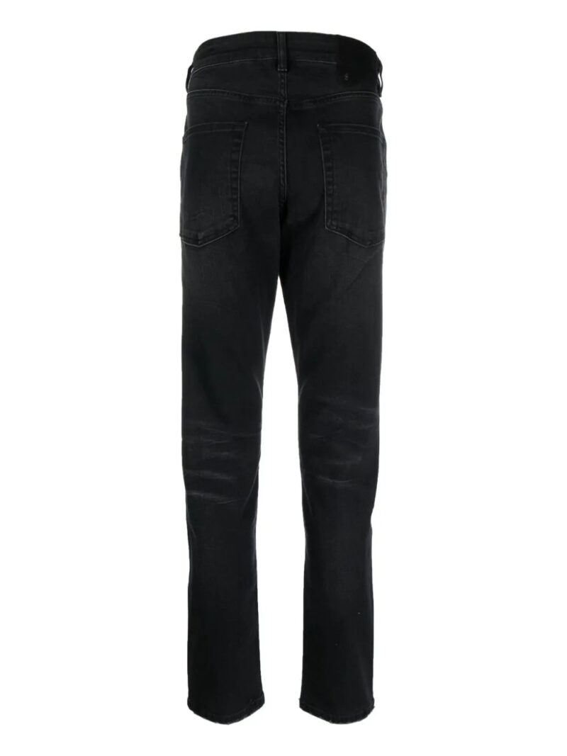 Salvatore Santoro  logo-patch cotton slim-fit jeans